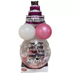 בלון הפתעה עוגה